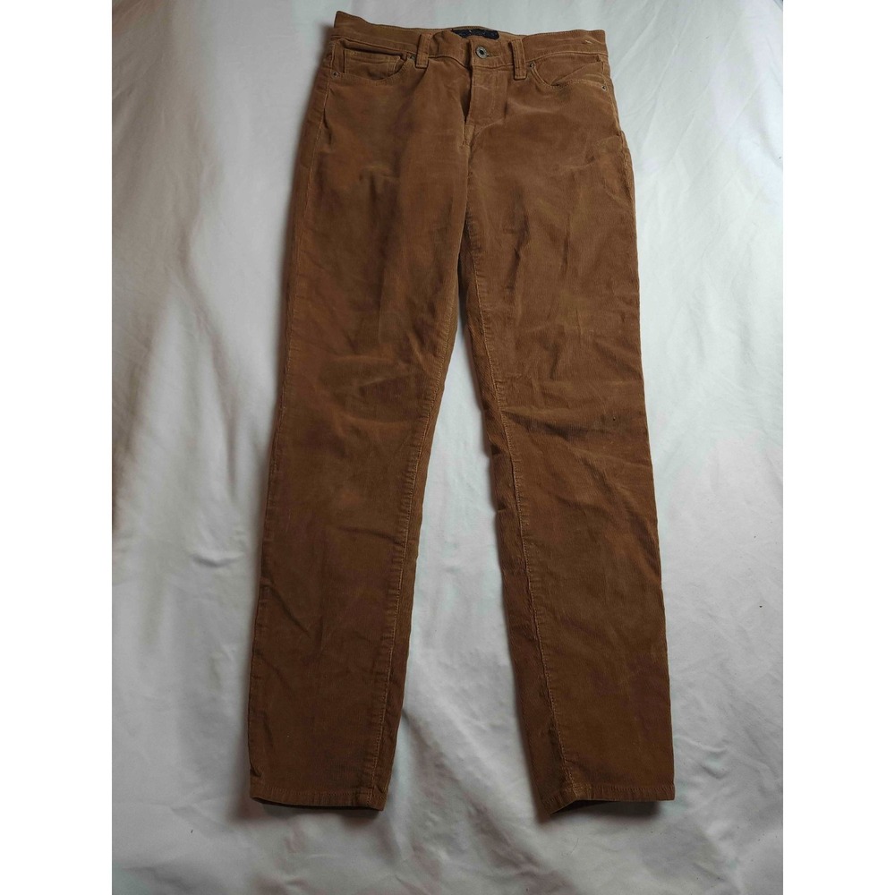 Lucky Brand Sofia Skinny Pants Womens Size 6/28 Brown Corduroy Mid Rise Stretch